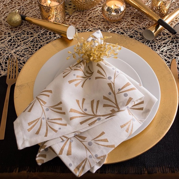 DII Modern Fabric Sequin Mesh Table Runner Roll in Gold - Picture 2 of 5